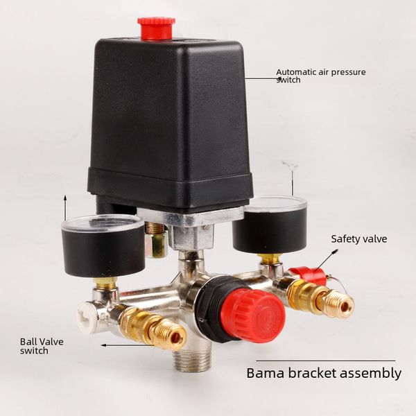 Small air pump accessories Bama bracket assembly single hole pressure switch bracket pressure gauge safety valve Bama valve
