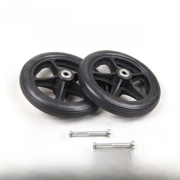Wheelchair accessories front wheel universal wheel 6 inch 7 inch 8 inch front wheel wheel wheelchair wheel solid tire small wheel 1 pack