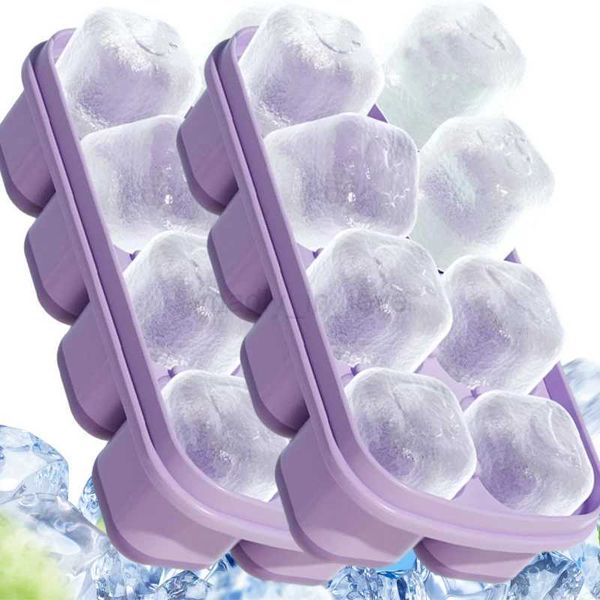 6/8 Grid Silicone Ice Cubes Mold Square Ice Cubes Tray Mold Maker Food-grade Ice Cream Tools Chocolate Molds Bar AccessoriesM240719