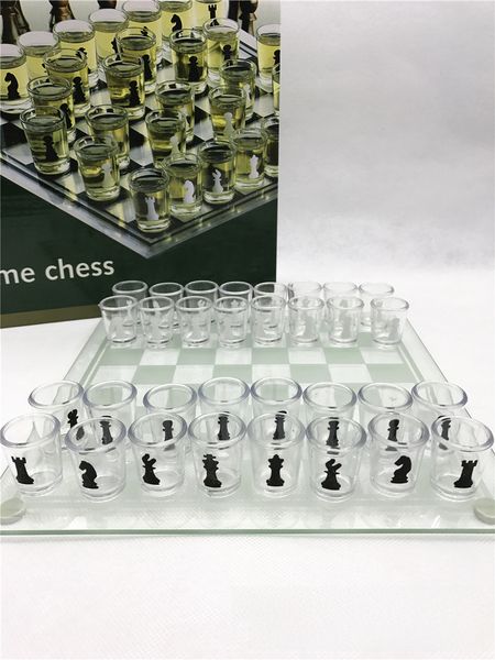 Bar Game glass wine glass chess board game crystal wine glass chess Chess (medium)