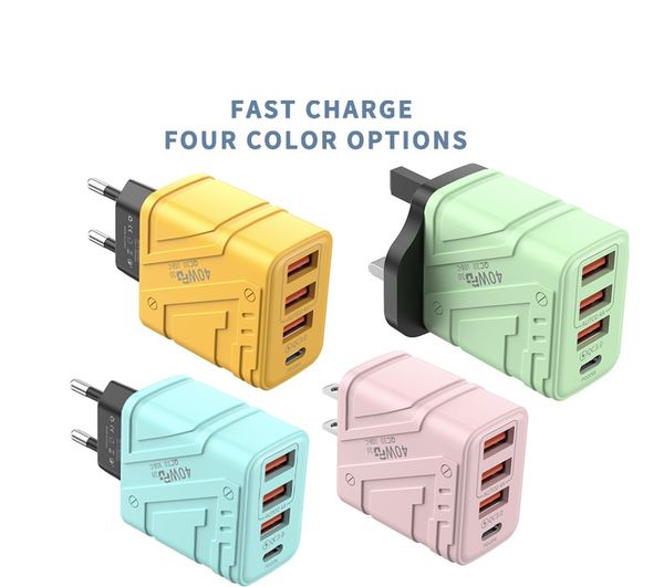 AAAC 40W Mech Wind Mobile EU US UK Phone Charger Multi 3 Port USB + 1Port Type C Fast Charge Triple U Android 5V3A Charging Head Typec
AAAC 40W Mech Wind Mobile EU US UK Phone Charger Multi 3 Port USB + 1Port Type C Fast Charge Triple U Android 5V3A Charging Head Typec