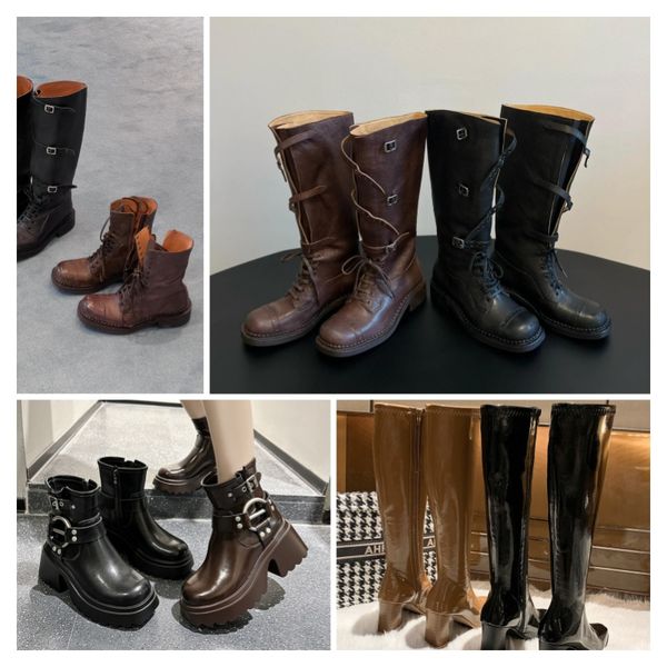 Autumn and winter mid-heeled high low casual boots American retro Designer design Niche platoon buckle design Premium, Black
Autumn and winter mid-heeled high low casual boots American retro Designer design Niche platoon buckle design Premium, Black