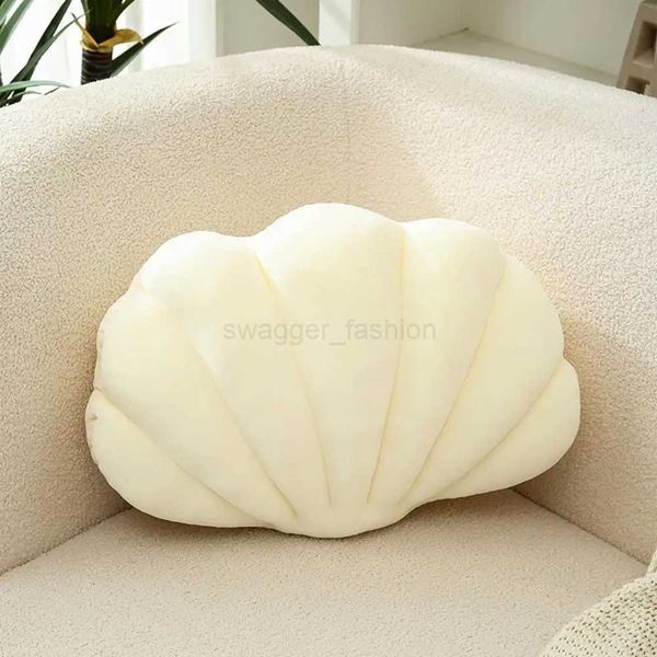 Shell-Shaped Pillow Soft Seashell Bed Sofa Cushion Velvet Stuffed Pillow Cushion Mermaids Fairy Princesss Home Room DecorationB270720