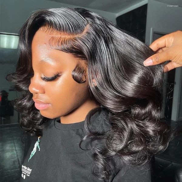 13x6 Transparent Bob Body Wave Lace Front Human Hair Wigs Pre Plucked Frontal Wig For Women 5x5 Glueless 16inch al, Medium brown
13x6 Transparent Bob Body Wave Lace Front Human Hair Wigs Pre Plucked Frontal Wig For Women 5x5 Glueless 16inch al, Medium brown