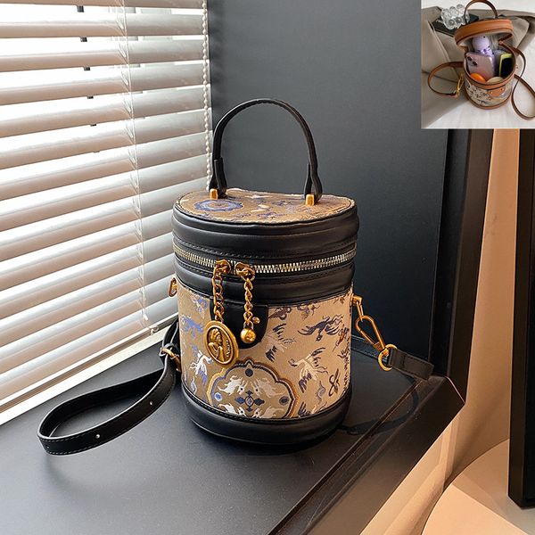 Outlet factory women handbag summer exquisite embroidery bag daily with cylindrical totem printed handbag sweet trend leather bucket bag 4462#, Brown
Outlet factory women handbag summer exquisite embroidery bag daily with cylindrical totem printed handbag sweet trend leather bucket bag 4462#, Brown