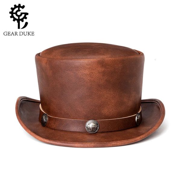 Punk Halloween New Industrial Style PU Leather Dome Unisex Magic Gentleman Party Hat Female, Brown
Punk Halloween New Industrial Style PU Leather Dome Unisex Magic Gentleman Party Hat Female, Brown