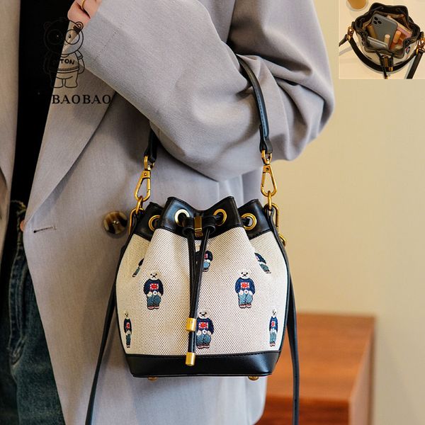 Wholesale women messenger bag small lightweight canvas bucket bag original minimalist leather shoulder bag sweet and lovely cartoon embroidered handbag 8134#, Welfare style
Wholesale women messenger bag small lightweight canvas bucket bag original minimalist leather shoulder bag sweet and lovely cartoon embroidered handbag 8134#, Welfare style