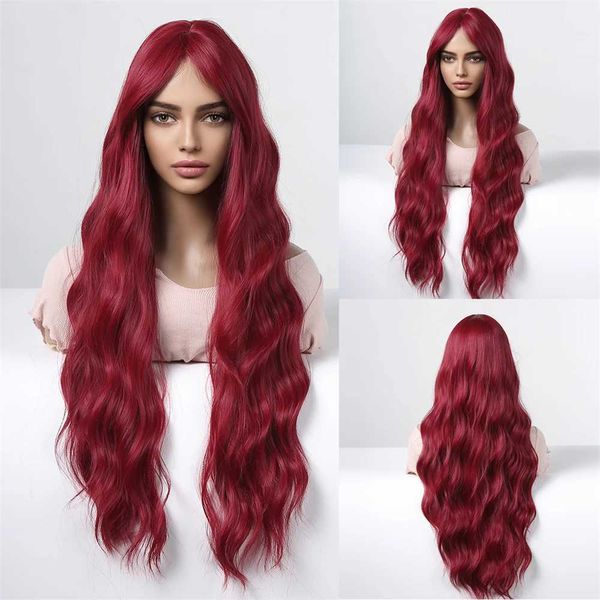 Wine Red Bury Synthetic Wigs with Bangs for Women, Long Water Wave Heat Resistant Cosplay Party, Natural color
Wine Red Bury Synthetic Wigs with Bangs for Women, Long Water Wave Heat Resistant Cosplay Party, Natural color