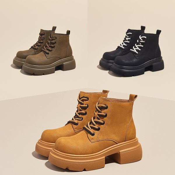 Ankle Boots Shoes Lace Up Flat Heel Boots-Women Luxury Designer Round Toe Clogs Platform Low Ladies Botas De Mujer, Grey
Ankle Boots Shoes Lace Up Flat Heel Boots-Women Luxury Designer Round Toe Clogs Platform Low Ladies Botas De Mujer, Grey