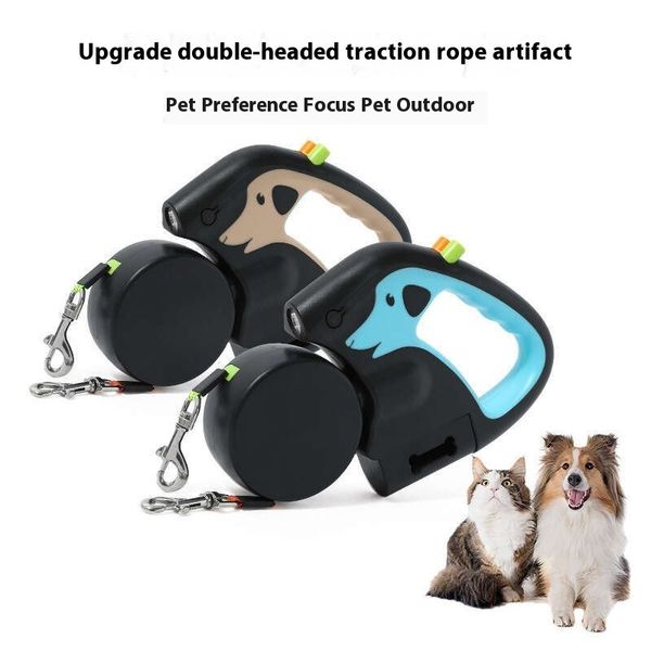 New automatic retractable leash for dogs, USB charging LED flashlight, one to two dual head walking leash, dog chain, Blue
New automatic retractable leash for dogs, USB charging LED flashlight, one to two dual head walking leash, dog chain, Blue