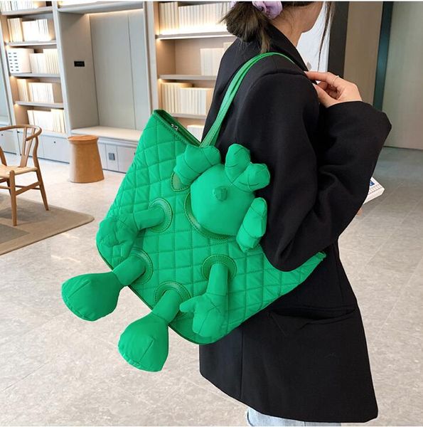 Outlet factory womens shoulder bags 4 colors popular cute cartoon women handbag soft and comfortable nylon fashion tote bag large sewing rhombus handbags 870560#, Green
Outlet factory womens shoulder bags 4 colors popular cute cartoon women handbag soft and comfortable nylon fashion tote bag large sewing rhombus handbags 870560#, Green