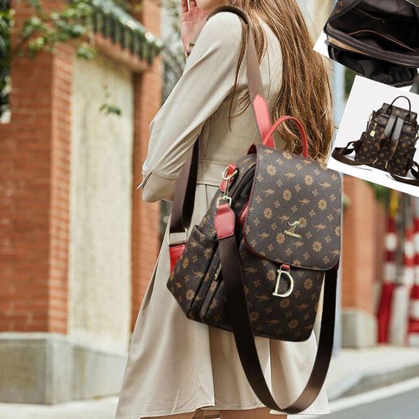 Wholesale women's backpack multifunctional compartment double zipper leisure backpack elegant retro printed handbag daily Joker leather shoulder bag 3015#, Beige
Wholesale women's backpack multifunctional compartment double zipper leisure backpack elegant retro printed handbag daily Joker leather shoulder bag 3015#, Beige