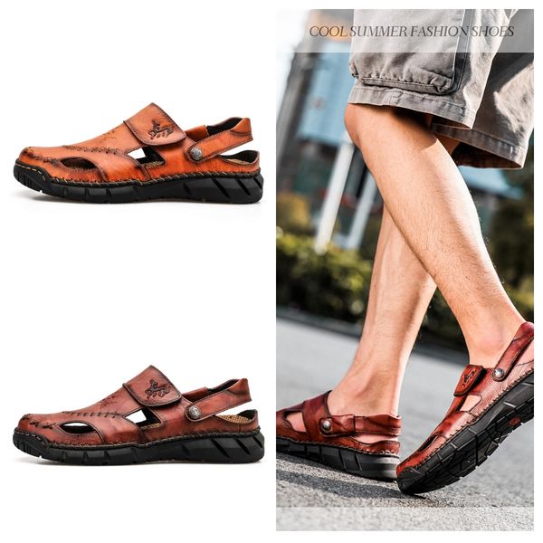 summer fall men's plus-size sandals Men's fashion leather beach shoes sandals men's shoes sewing shoes slippers outdoor original black GAI
summer fall men's plus-size sandals Men's fashion leather beach shoes sandals men's shoes sewing shoes slippers outdoor original black GAI