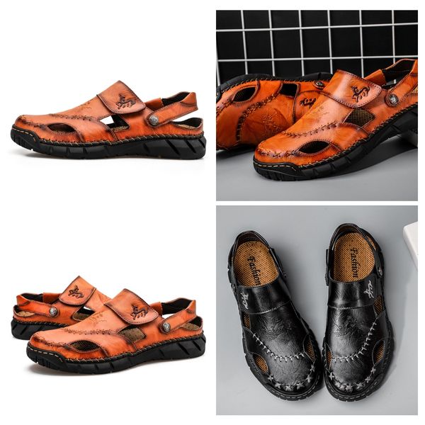 SIZE 38-50 Summer Slippers Beach Outdoor Flat Slippers Men's plus-size Platform Sandals sewing shoes fashion luxury designer slippers leather RED GAI, Brown
SIZE 38-50 Summer Slippers Beach Outdoor Flat Slippers Men's plus-size Platform Sandals sewing shoes fashion luxury designer slippers leather RED GAI, Brown