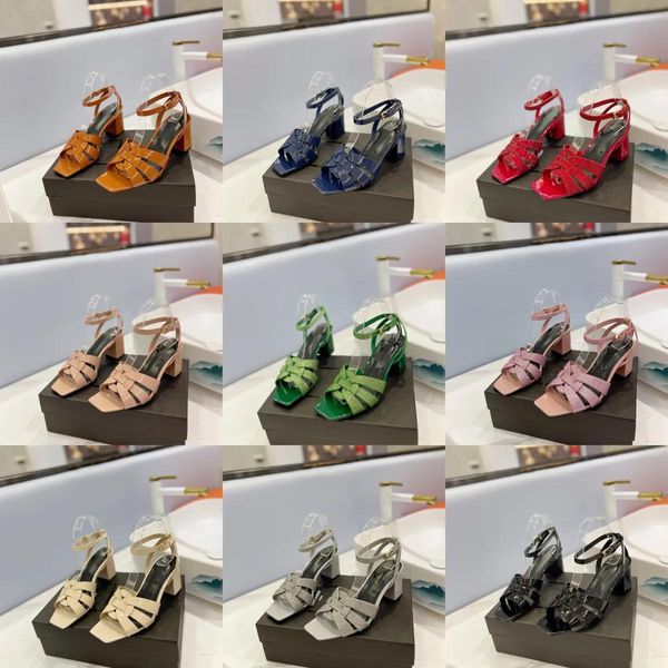 Classic Women's Sandals Leather Middle Heels Classic Designer Lacquer Leather Suede Party Sexy High Heels Simple and Elegant Women's Sandals, Blue
Classic Women's Sandals Leather Middle Heels Classic Designer Lacquer Leather Suede Party Sexy High Heels Simple and Elegant Women's Sandals, Blue