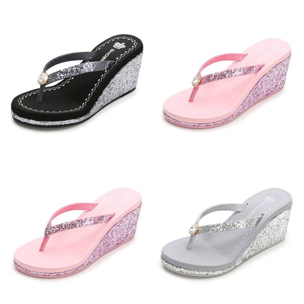 2024 new summer sequin rhinestones women's high heels flip-flops platform beach diamond BLACK SILVER, Ppink
2024 new summer sequin rhinestones women's high heels flip-flops platform beach diamond BLACK SILVER, Ppink