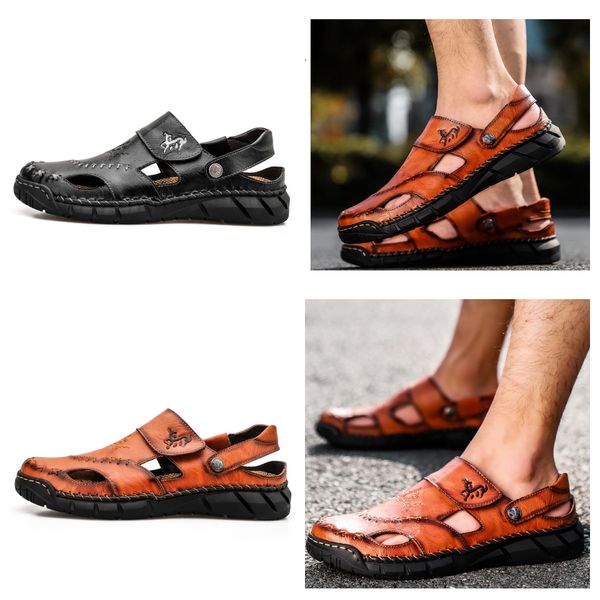 summer fall men's plus-size sandals Men's fashion leather beach shoes sandals men's shoes sewing shoes slippers outdoor original black brown GAI, Red
summer fall men's plus-size sandals Men's fashion leather beach shoes sandals men's shoes sewing shoes slippers outdoor original black brown GAI, Red