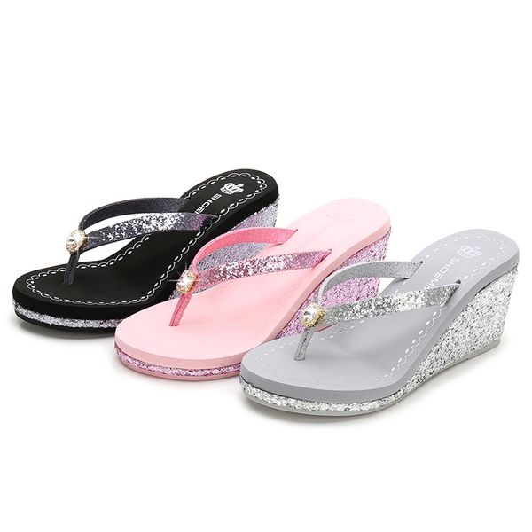 2024 new summer sequin rhinestones women's high heels flip-flops platform beach diamond SILVER, Ggrey
2024 new summer sequin rhinestones women's high heels flip-flops platform beach diamond SILVER, Ggrey