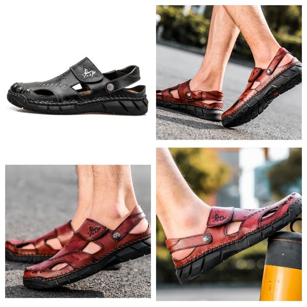 SIZE 38-50 Summer Fall Slippers Beach Outdoor Flat Slippers Men's plus-size Platform Sandals sewing shoes fashion luxury designer slippers leather brown black GAI, Red
SIZE 38-50 Summer Fall Slippers Beach Outdoor Flat Slippers Men's plus-size Platform Sandals sewing shoes fashion luxury designer slippers leather brown black GAI, Red