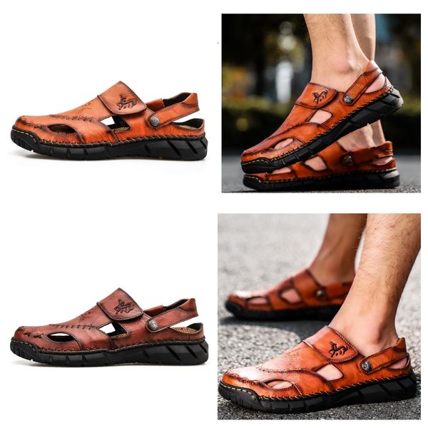 designer sandals summer fall men's plus-size sandals Men's fashion leather beach shoes sandals men's shoes sewing shoes slippers outdoor GAI, Brown
designer sandals summer fall men's plus-size sandals Men's fashion leather beach shoes sandals men's shoes sewing shoes slippers outdoor GAI, Brown