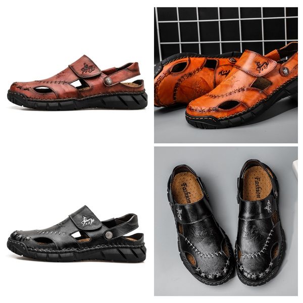 designer sandals spring summer fall men's plus-size sandals Men's fashion leather beach shoes sandals men's shoes sewing shoes slippers outdoor brown red GAI, Black
designer sandals spring summer fall men's plus-size sandals Men's fashion leather beach shoes sandals men's shoes sewing shoes slippers outdoor brown red GAI, Black
