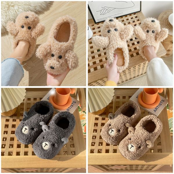Winter cute warmcotton Designer design teddy and sheep image Winter indoor and outdoor wrapped heel cotton slipper, Black 
Winter cute warmcotton Designer design teddy and sheep image Winter indoor and outdoor wrapped heel cotton slipper, Black
