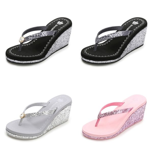 2024 new summer fall sequin rhinestones women's high heels flip-flops platform beach diamond black and pink
2024 new summer fall sequin rhinestones women's high heels flip-flops platform beach diamond black and pink