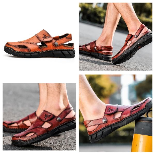 SIZE 38-50 Summer Fall Slippers Beach Outdoor Flat Slippers Men's plus-size Platform Sandals sewing shoes fashion designer slippers leather brown red black GAI
SIZE 38-50 Summer Fall Slippers Beach Outdoor Flat Slippers Men's plus-size Platform Sandals sewing shoes fashion designer slippers leather brown red black GAI