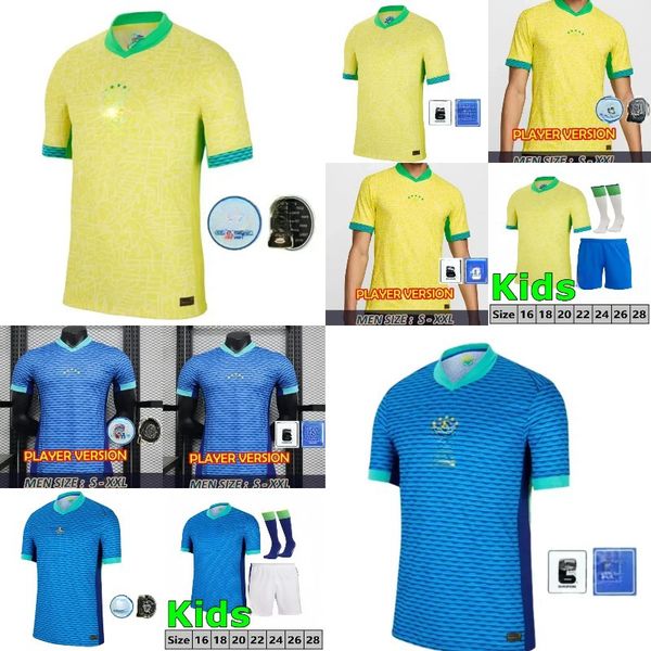 2024 2025soccer jerseys shirts CASEMIRO VINI JR RICHARLISON PELECarlos Romario Ronaldinho camisa de futebolKids kit, Yellow 
2024 2025soccer jerseys shirts CASEMIRO VINI JR RICHARLISON PELECarlos Romario Ronaldinho camisa de futebolKids kit, Yellow