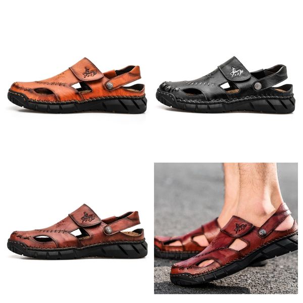 SIZE 38-50 Summer Fall Slippers Beach Outdoor Flat Slippers Men's plus-size Platform Sandals sewing shoes fashion designer slippers leather black GAI, Red
SIZE 38-50 Summer Fall Slippers Beach Outdoor Flat Slippers Men's plus-size Platform Sandals sewing shoes fashion designer slippers leather black GAI, Red