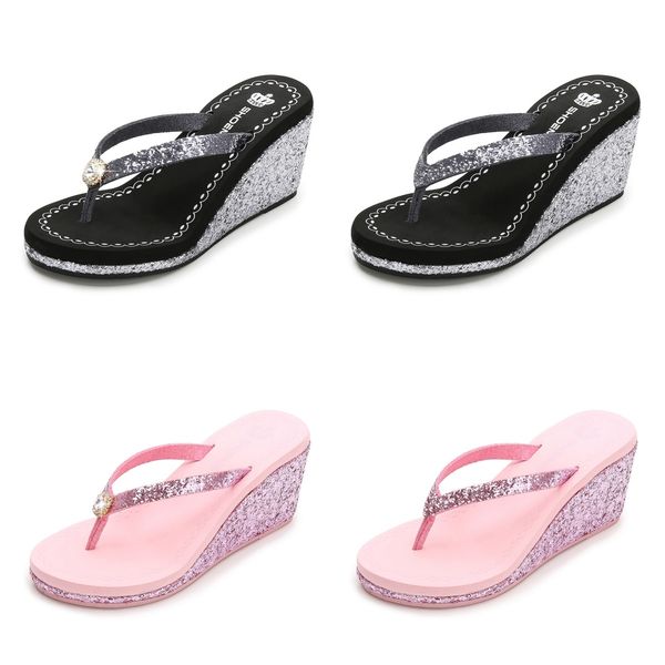 2024 new summer fall sequin rhinestones women's high heels flip-flops platform beach diamond black silver, Ppink
2024 new summer fall sequin rhinestones women's high heels flip-flops platform beach diamond black silver, Ppink