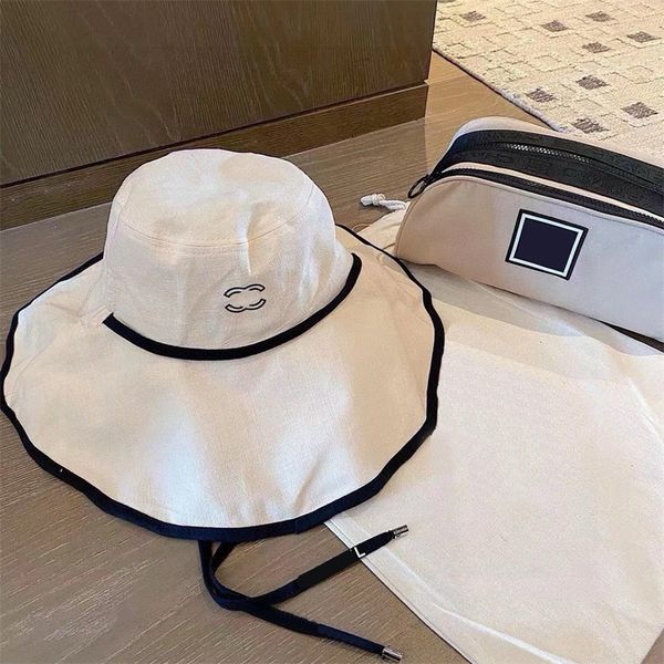 Designer Bucket Hat Big Brimmed Fishermans Hats Canvas Cap For Women Men Head Circumference 57cm Summer Sunhat, Black
Designer Bucket Hat Big Brimmed Fishermans Hats Canvas Cap For Women Men Head Circumference 57cm Summer Sunhat, Black