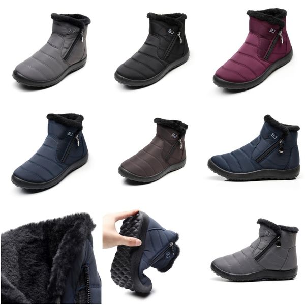 Designer fashion classic new women's popular casual side zipper snow boots mid-calf boots wider cold short boots, Brown
Designer fashion classic new women's popular casual side zipper snow boots mid-calf boots wider cold short boots, Brown