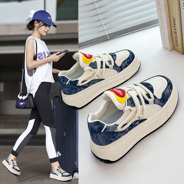 Women Shoes Korean Version Trendy Versatile Casual Shoes Fashion Wear Thick Sole Free shipping, Blue
Women Shoes Korean Version Trendy Versatile Casual Shoes Fashion Wear Thick Sole Free shipping, Blue