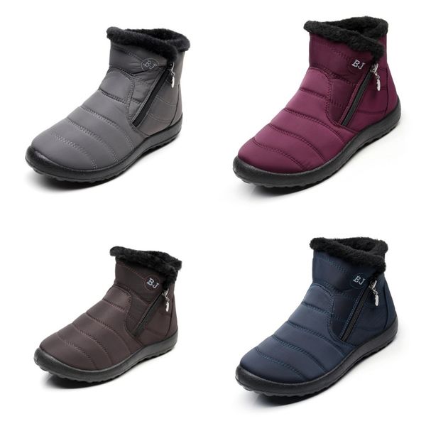 New trend casual side zipper tall snow boots thickened non-slip snow shoes large size, Black
New trend casual side zipper tall snow boots thickened non-slip snow shoes large size, Black