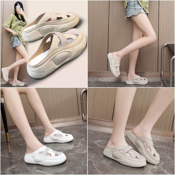 Classic casual slippers women's summer hollow half drag breathable thick sole increase sandals simple, Red
Classic casual slippers women's summer hollow half drag breathable thick sole increase sandals simple, Red