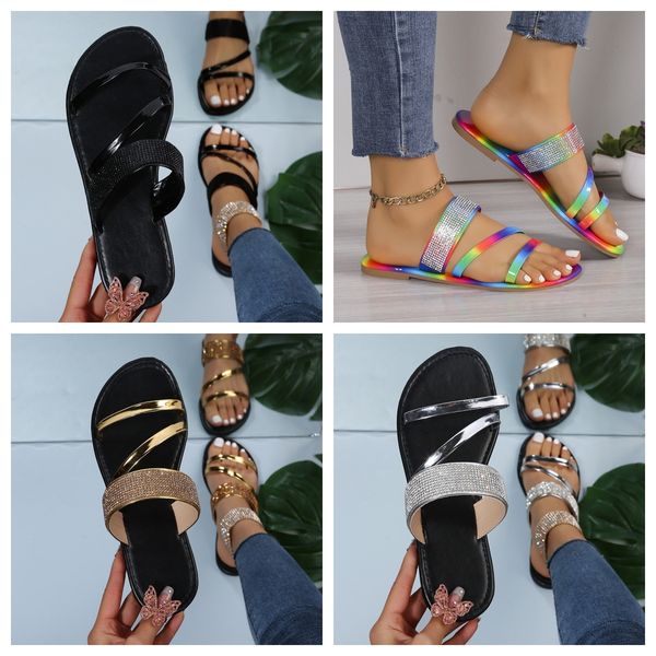designer sandals womens slippers fashion rhinestones outdoor summer breathable rhinestones casual cool shoes non-slip slides gold GAI, Multi
designer sandals womens slippers fashion rhinestones outdoor summer breathable rhinestones casual cool shoes non-slip slides gold GAI, Multi