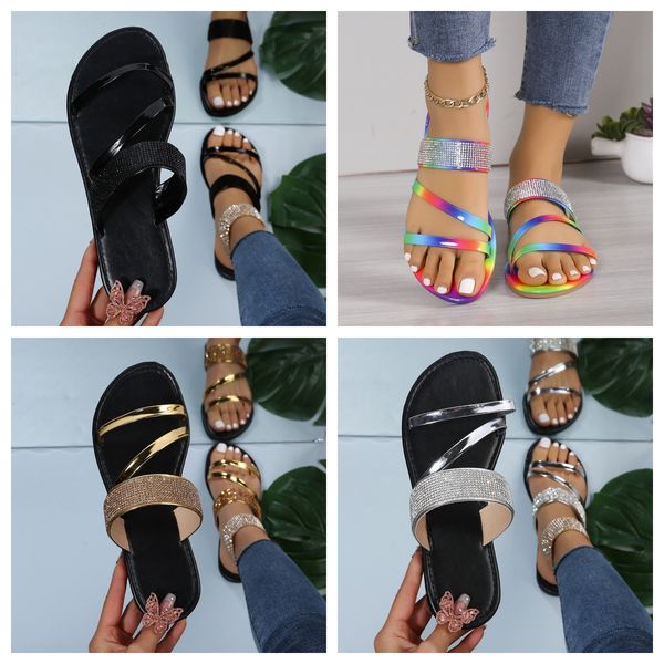 designer sandals womens slippers fashion rhinestones outdoor summer breathable rhinestones casual cool shoes non-slip slides gold colors GAI, Multi
designer sandals womens slippers fashion rhinestones outdoor summer breathable rhinestones casual cool shoes non-slip slides gold colors GAI, Multi