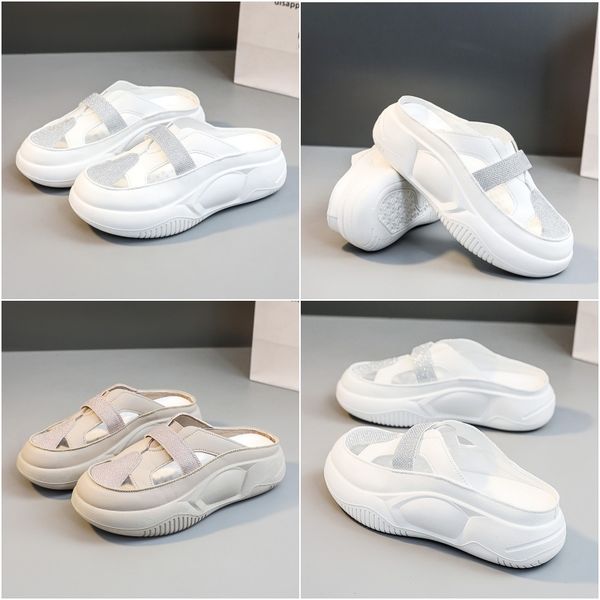 Slippers women's summer hollow half drag breathable thick bottom heightening hundred with sandal simple, Blue
Slippers women's summer hollow half drag breathable thick bottom heightening hundred with sandal simple, Blue