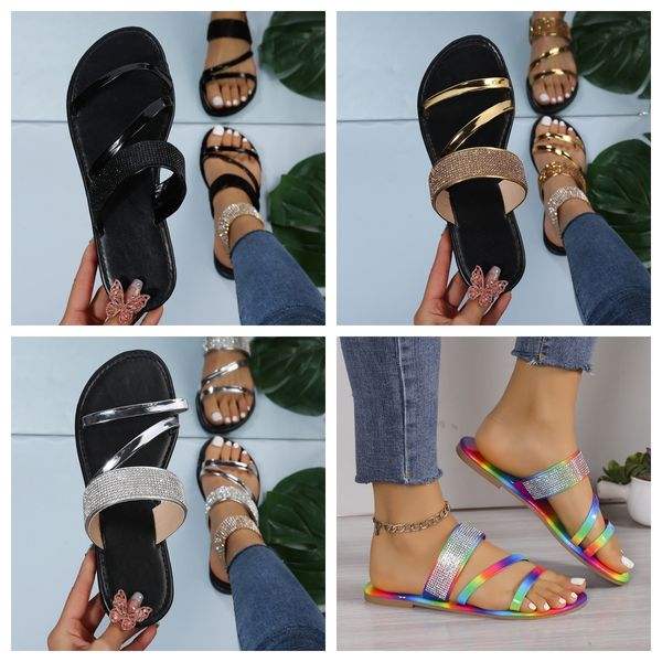 designer sandals sparkly Slippers Women Casual Open Toe Diamond Roman Sandals Ladies Summer Slip on Flats Boho Beach Home golden black silver GAI, Multi
designer sandals sparkly Slippers Women Casual Open Toe Diamond Roman Sandals Ladies Summer Slip on Flats Boho Beach Home golden black silver GAI, Multi