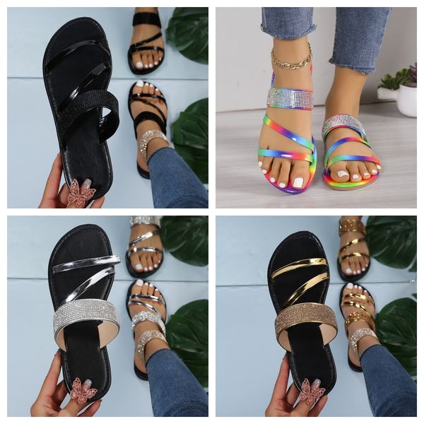 designer sandals sparkly Slippers Women Casual Round Toe Open Toe Diamond Roman Sandals Ladies Summer Slip on Flats Boho Beach Home golden black silver GAI, Multi
designer sandals sparkly Slippers Women Casual Round Toe Open Toe Diamond Roman Sandals Ladies Summer Slip on Flats Boho Beach Home golden black silver GAI, Multi