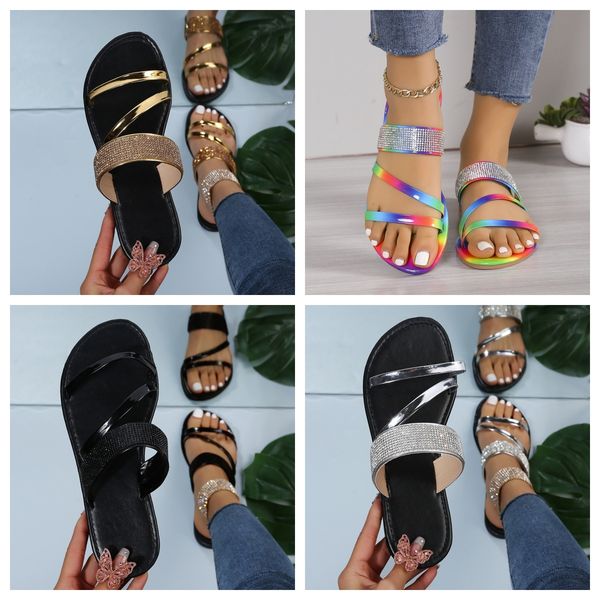 designer sandals womens slippers fashion rhinestones outdoor summer breathable rhinestones casual cool shoes non-slip slides colors GAI, Silver
designer sandals womens slippers fashion rhinestones outdoor summer breathable rhinestones casual cool shoes non-slip slides colors GAI, Silver