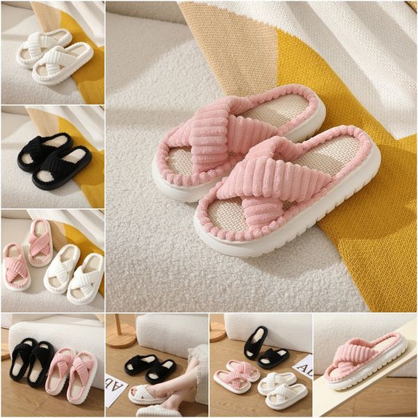 2024 new corduroy linen slippers female home indoor household non-slip four seasons cotton slippers sandals, Blue
2024 new corduroy linen slippers female home indoor household non-slip four seasons cotton slippers sandals, Blue