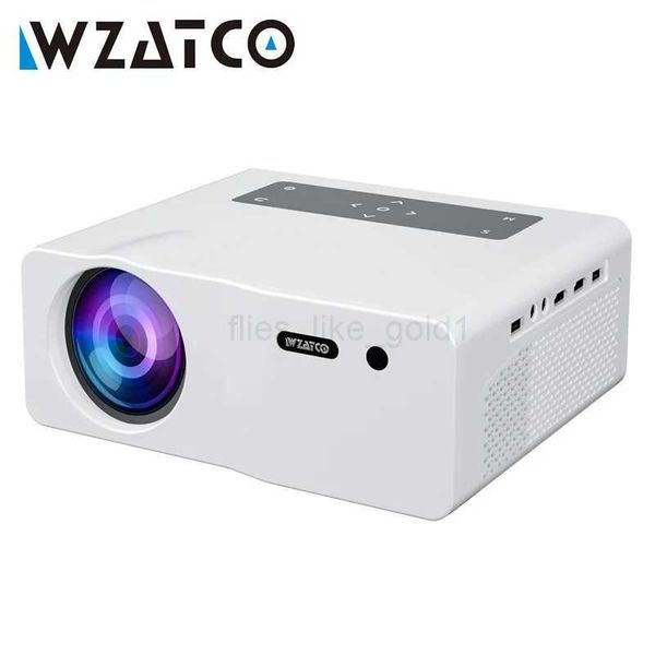 WZATCO W1 1920*1080P 4K LED Projector Smart WIFI Android 9.0 Proyector Home Theater Media Video player 6D Keystone Game BeamerM240729
