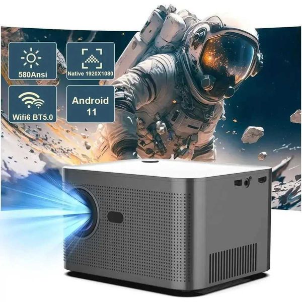 HY350 Android 11 Portable Full HD 1920x1080P 4K Home Office Theater Mini Projector 350 ANSI Lumen Proyector Lcd Smart ProjectorsM240729