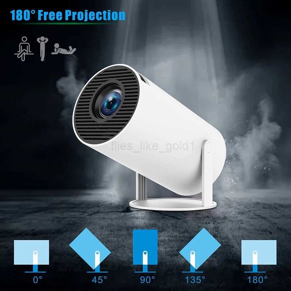 4K 720P HY300 Pro Projector For Outdoor Cinema Dual 260ANSI BT 0 2.4/5G WiFi6 BT 5.0 Video Projector Mini Portable ProjectorM240729