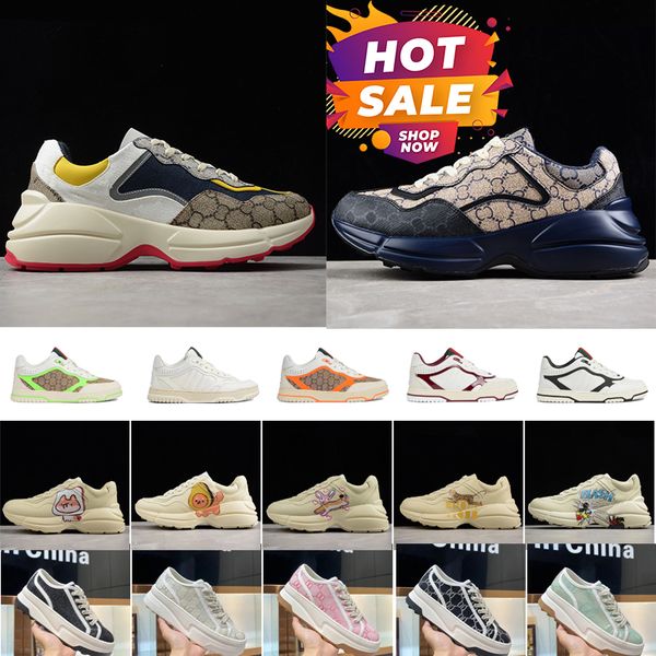 Luxury Sneakers Rhyton Designer Shoes Leather Thick Soled Casual Mens Women Multicolor Sneaker Vintage Chaussures Lace-UP Increase Platform Leisure Ladies' shoes, #1
Luxury Sneakers Rhyton Designer Shoes Leather Thick Soled Casual Mens Women Multicolor Sneaker Vintage Chaussures Lace-UP Increase Platform Leisure Ladies' shoes, #1