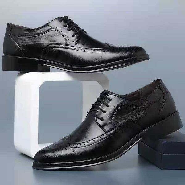 New Breathable Casual Leather Soft-Soled Classic Retro Lace-Up Mens Business Dress Office Leather Shoes Fashion Wedding Party Flats 38-47, Black
New Breathable Casual Leather Soft-Soled Classic Retro Lace-Up Mens Business Dress Office Leather Shoes Fashion Wedding Party Flats 38-47, Black