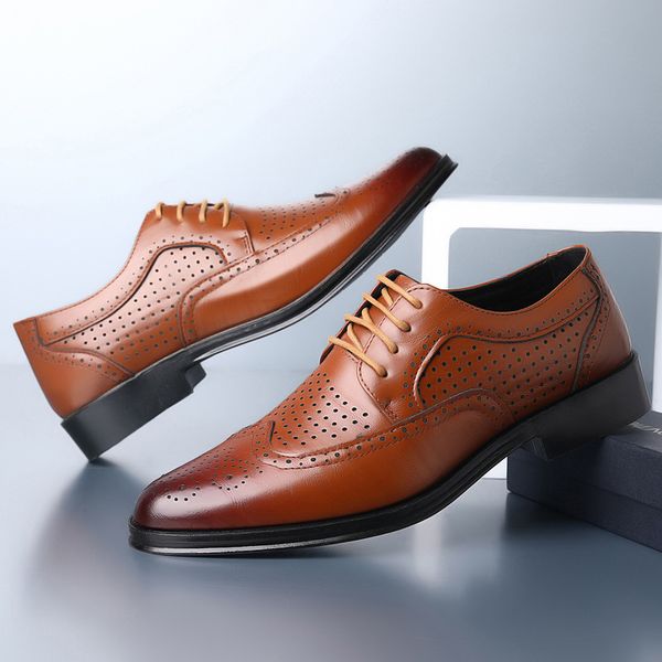2024 Spring Summer New Breathable Casual Leather Soft-Soled Classic Retro Lace-Up Mens Business Dress Office Leather Shoes Fashion Wedding Party Flats, Brown
2024 Spring Summer New Breathable Casual Leather Soft-Soled Classic Retro Lace-Up Mens Business Dress Office Leather Shoes Fashion Wedding Party Flats, Brown