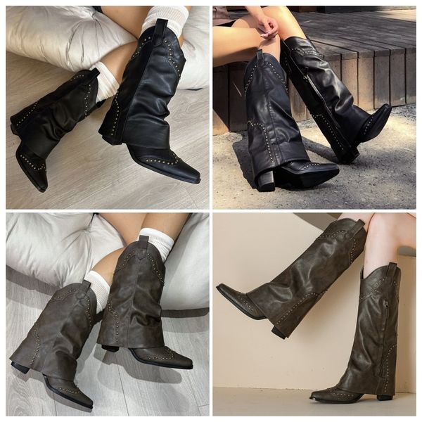 Women Fall winter new retro pointed western boots riveted trouser boots half boots and short boots Chunky heeled knight boot, Blue
Women Fall winter new retro pointed western boots riveted trouser boots half boots and short boots Chunky heeled knight boot, Blue